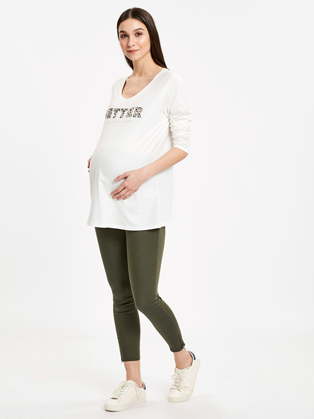 LCWAIKIKI Maternity Woman KHAKI Trousers -9SH839Z8-MFK