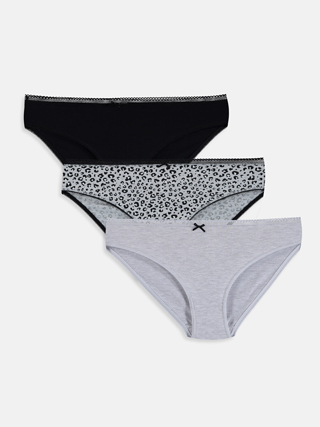 سروال بيكيني داخلي منقوش - ثلاثة ديال الباكات