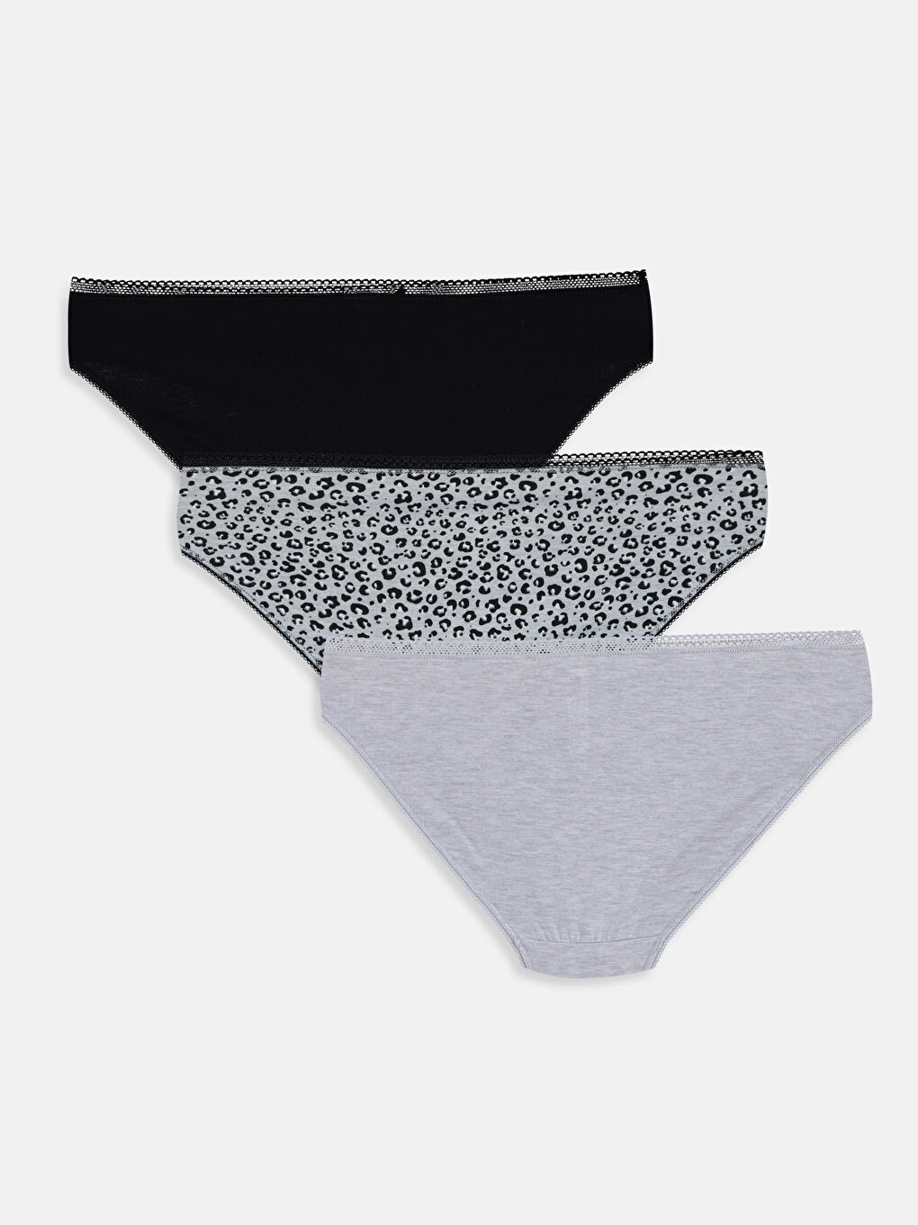 سروال بيكيني داخلي منقوش - ثلاثة ديال الباكات-1