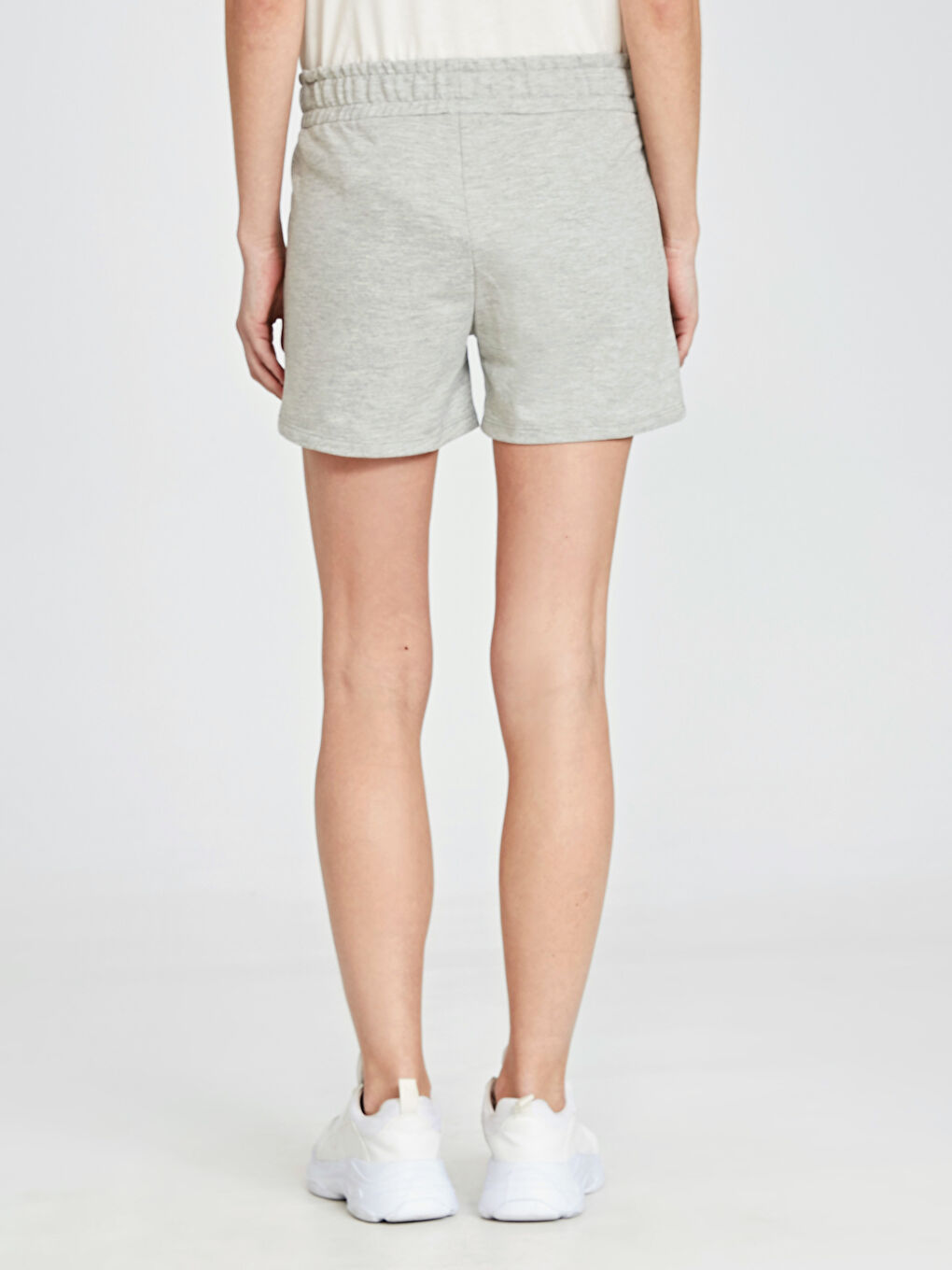 Женские Хлопковые Шорты Прямого Кроя На Резинке С Детальной Отделкой Завязками-2