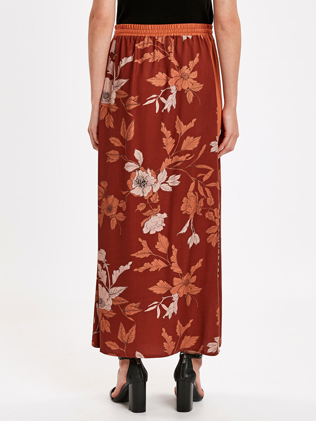 Lacivert Baskılı Etek-2