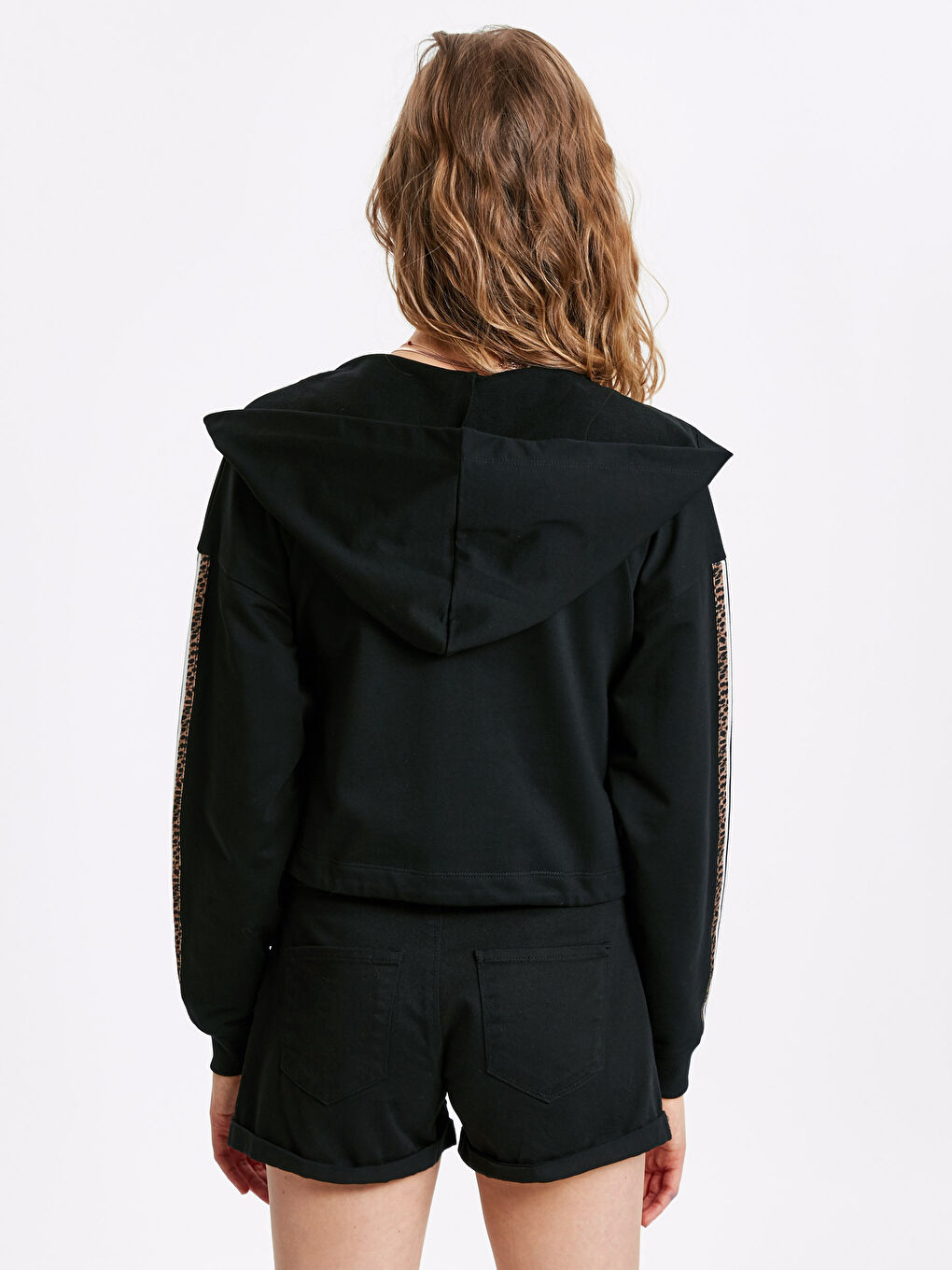 Yeni Siyah Fermuarlı Sweatshirt-1