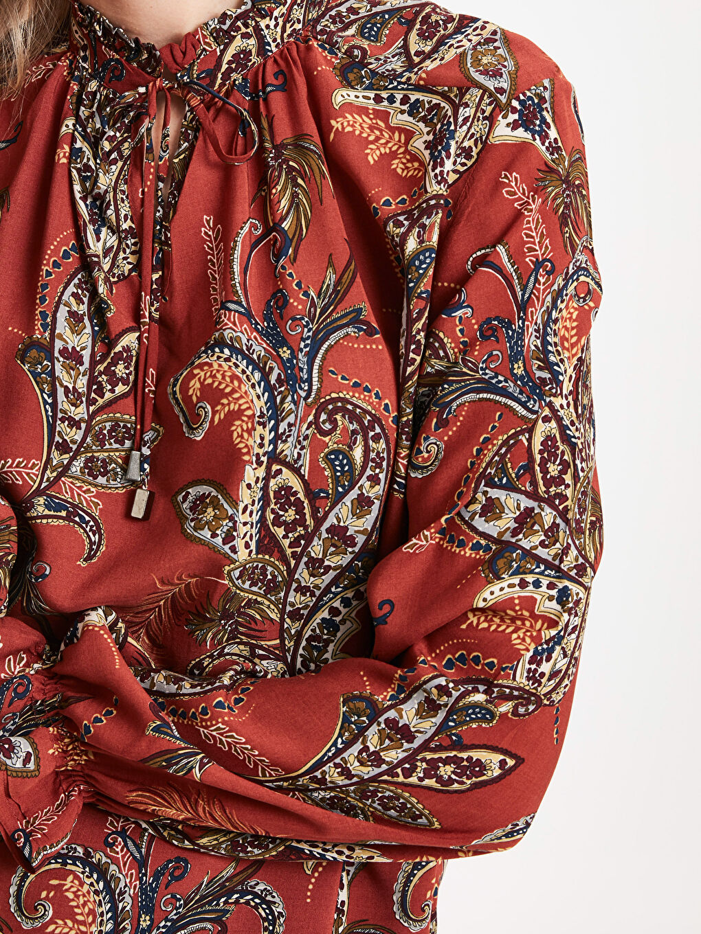 بلوزة برتقالي نساء-3