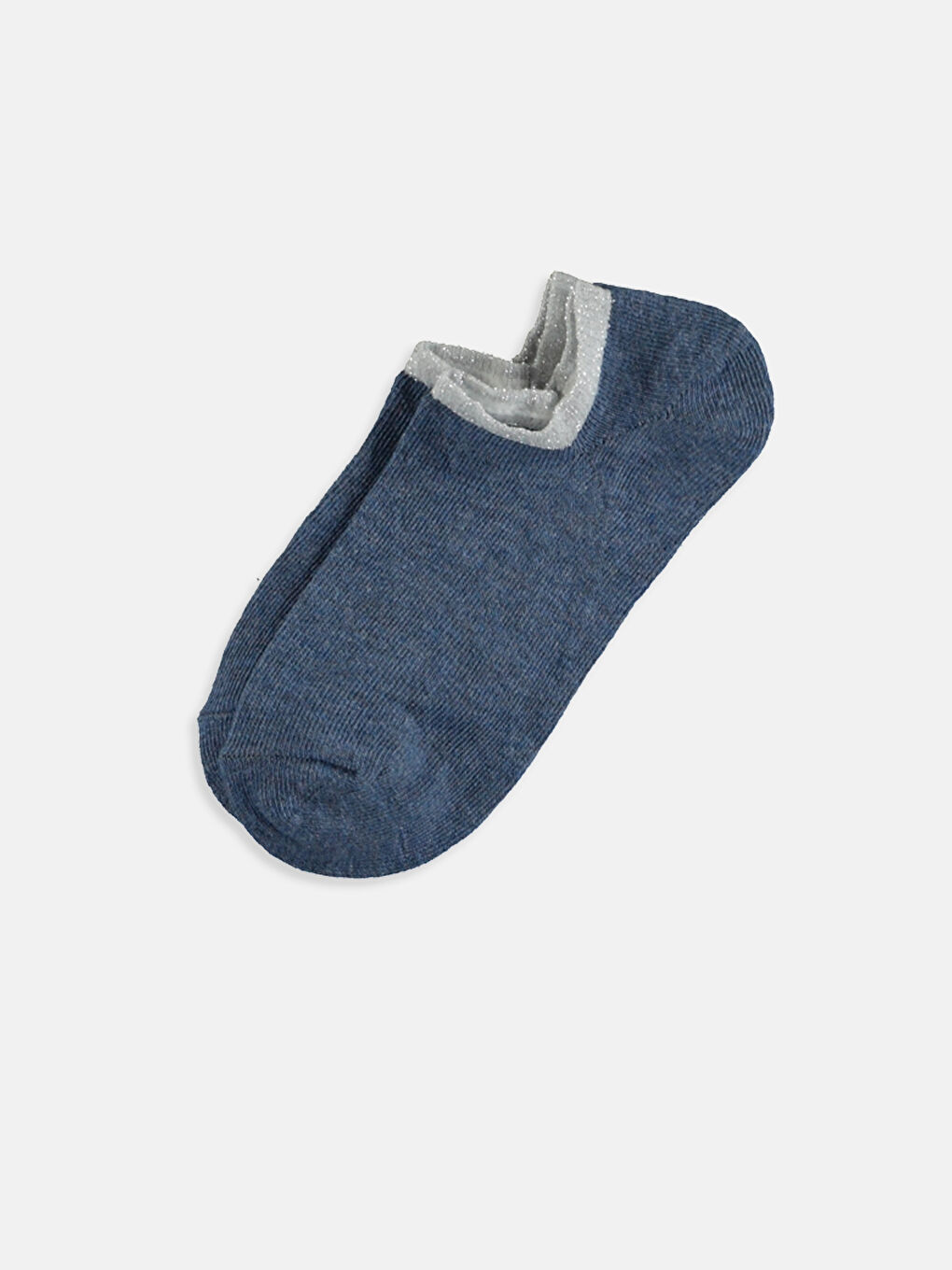 Açık Mavi Melanj Patik Çorap-1