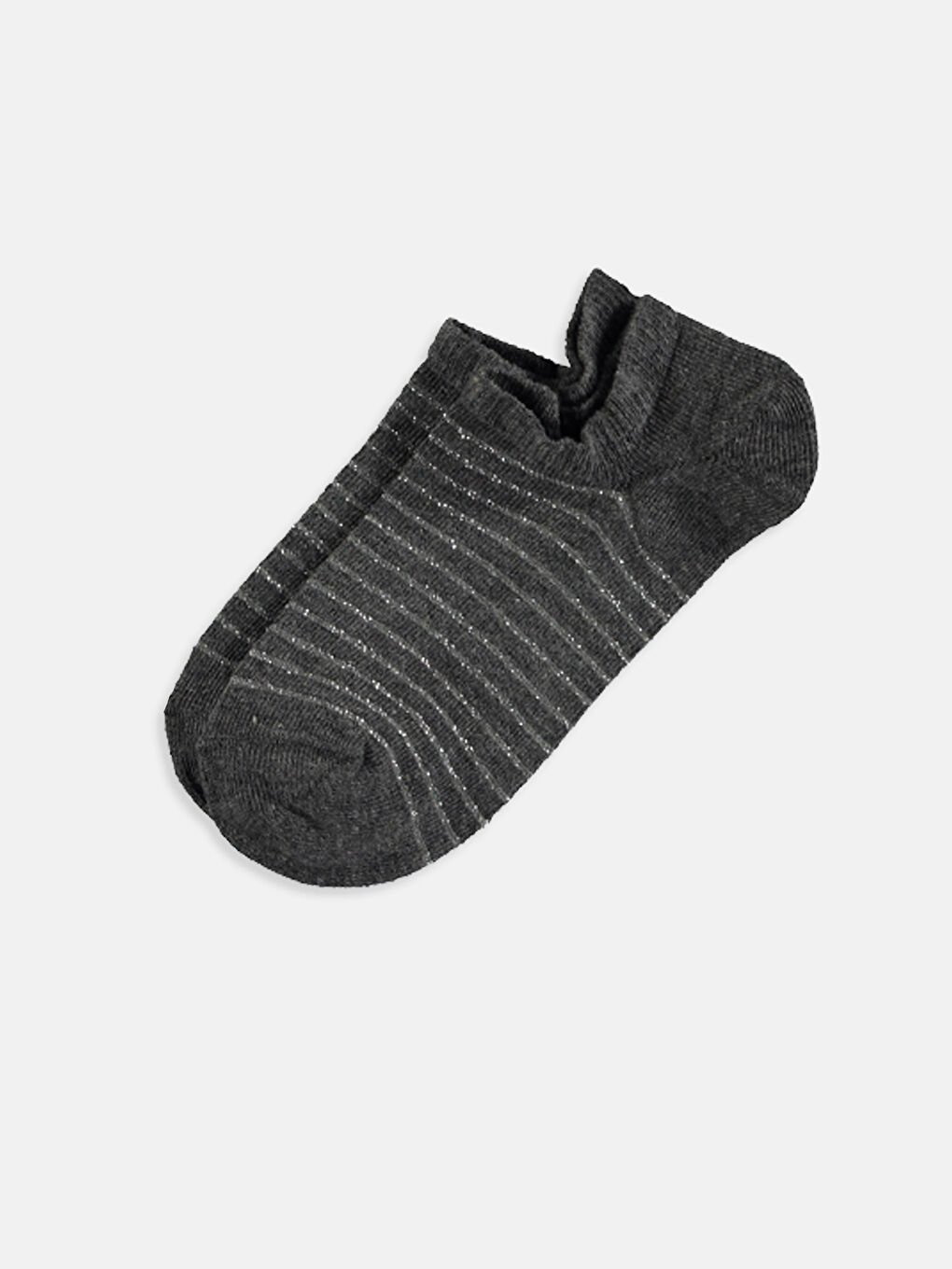 Açık Mavi Melanj Patik Çorap-2