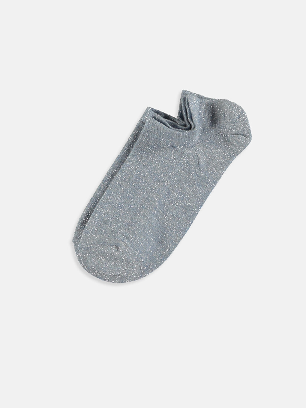 Açık Mavi Melanj Patik Çorap-3