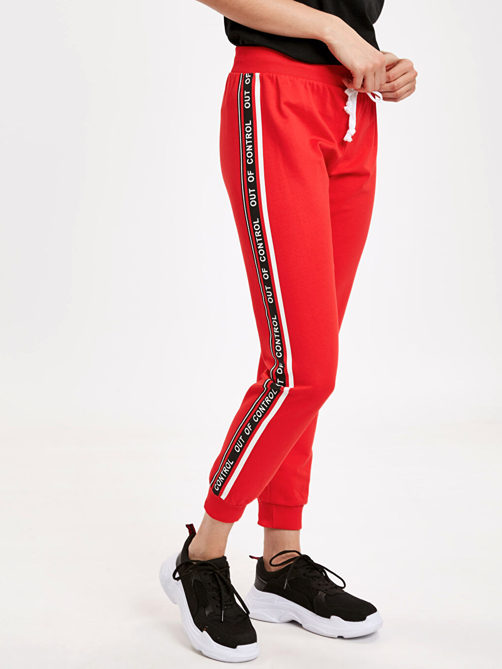 Pantalon de survêtement ROUGE Femme-1