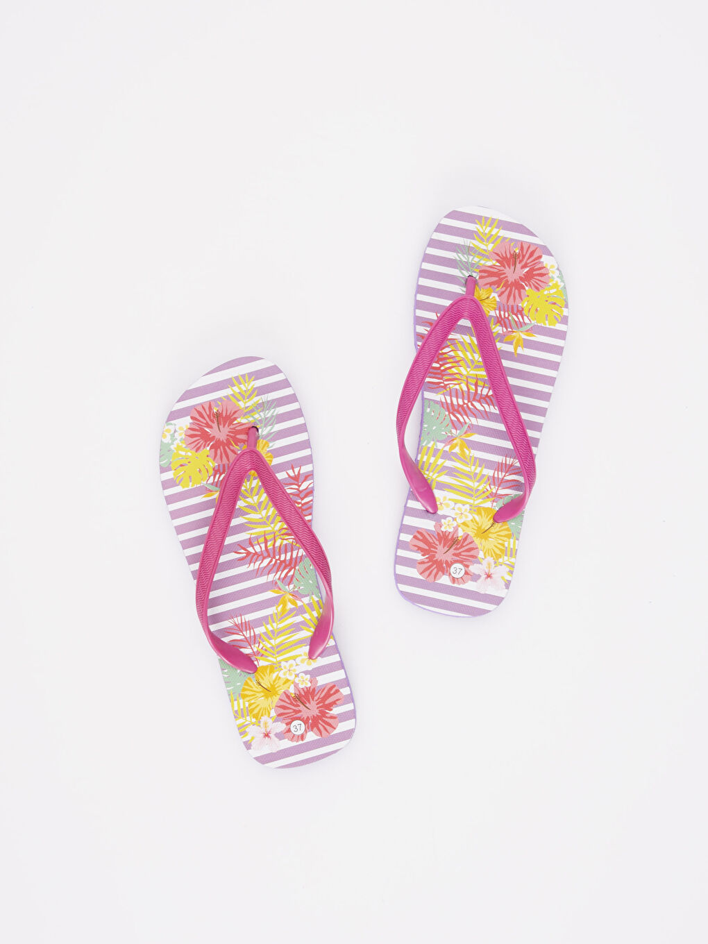 Karışık Baskılı Parmak Arası Terlik