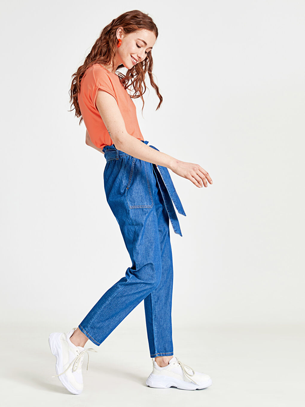 İndigo Rahat Kalıp Kadın Jean-1