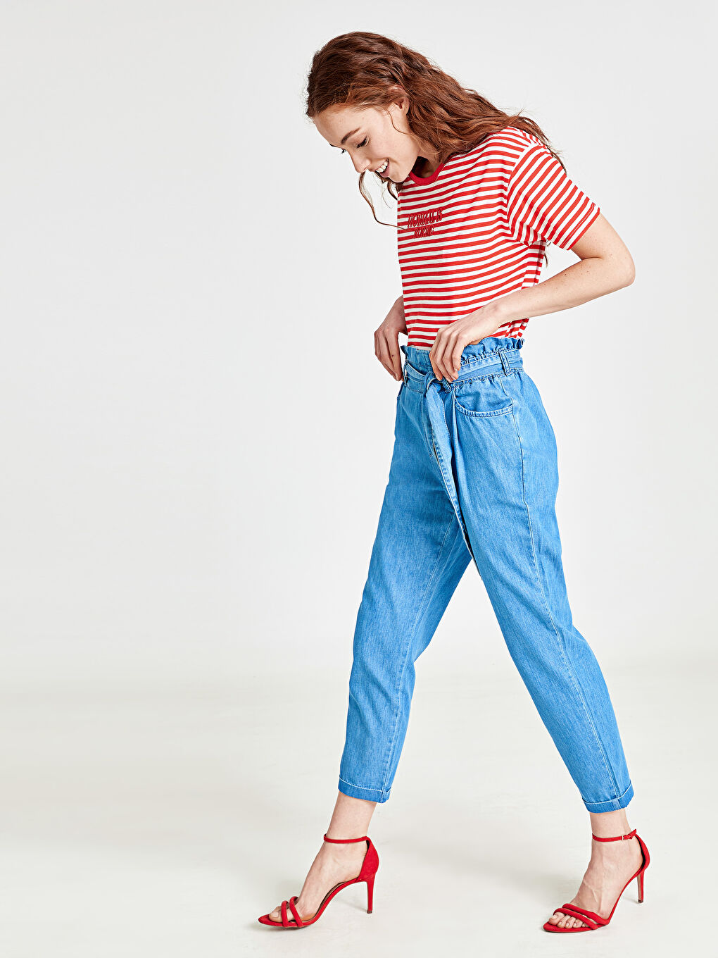 Женщины Индиго Джинсы-1