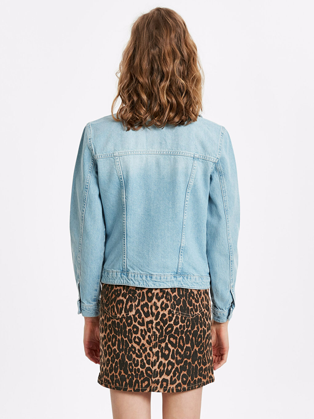 Açık İndigo Rodeo Jean Ceket-3