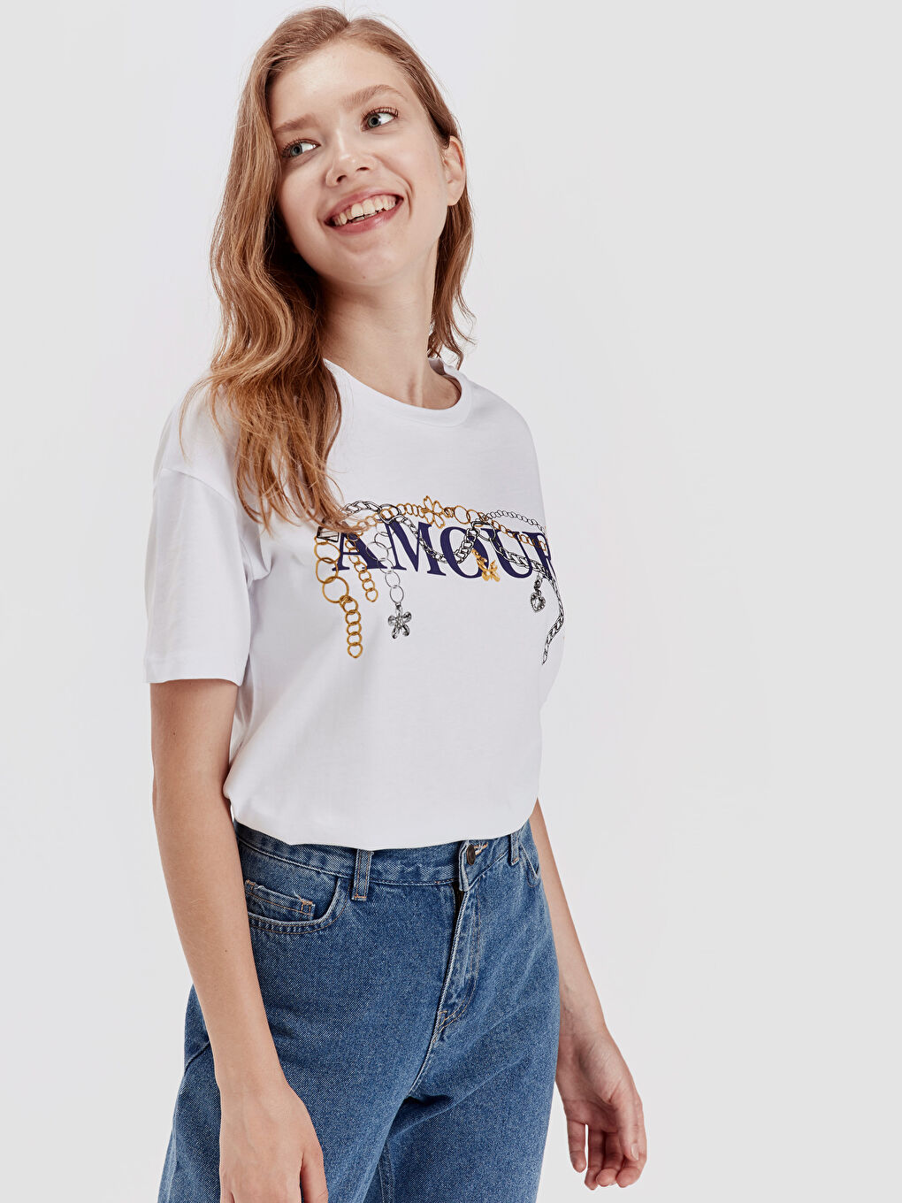 Optik Beyaz Tişört-1