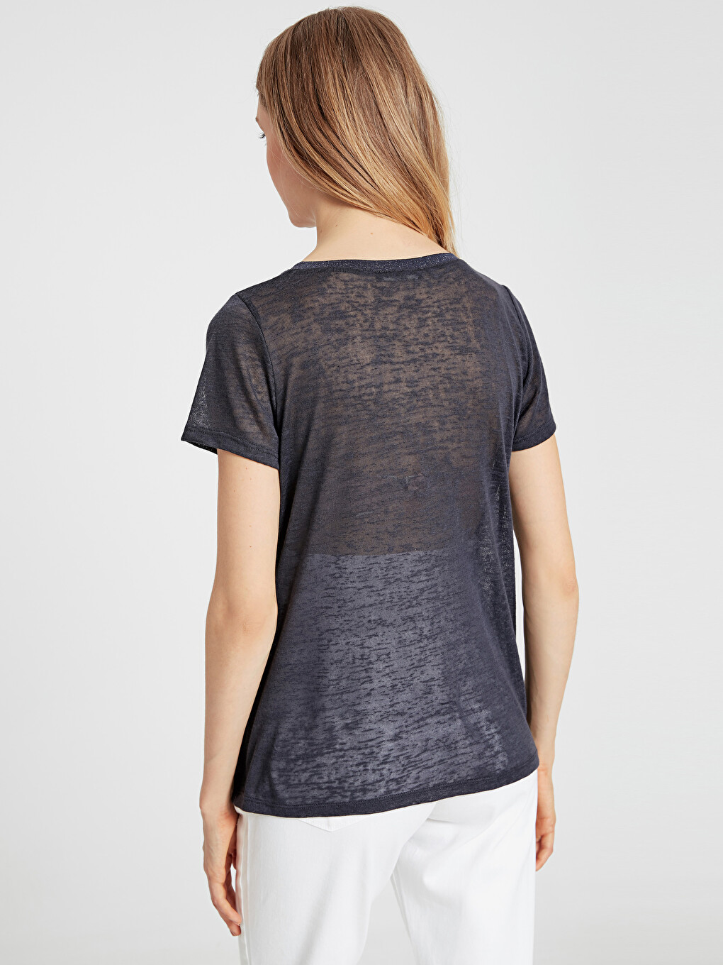Woman Navy T-shirt-2