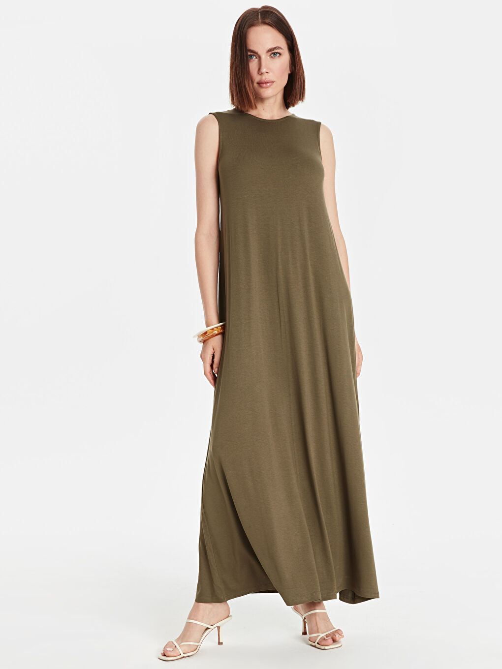 LCWAIKIKI Classic Woman KHAKI Dress -9SK848Z8-F5H