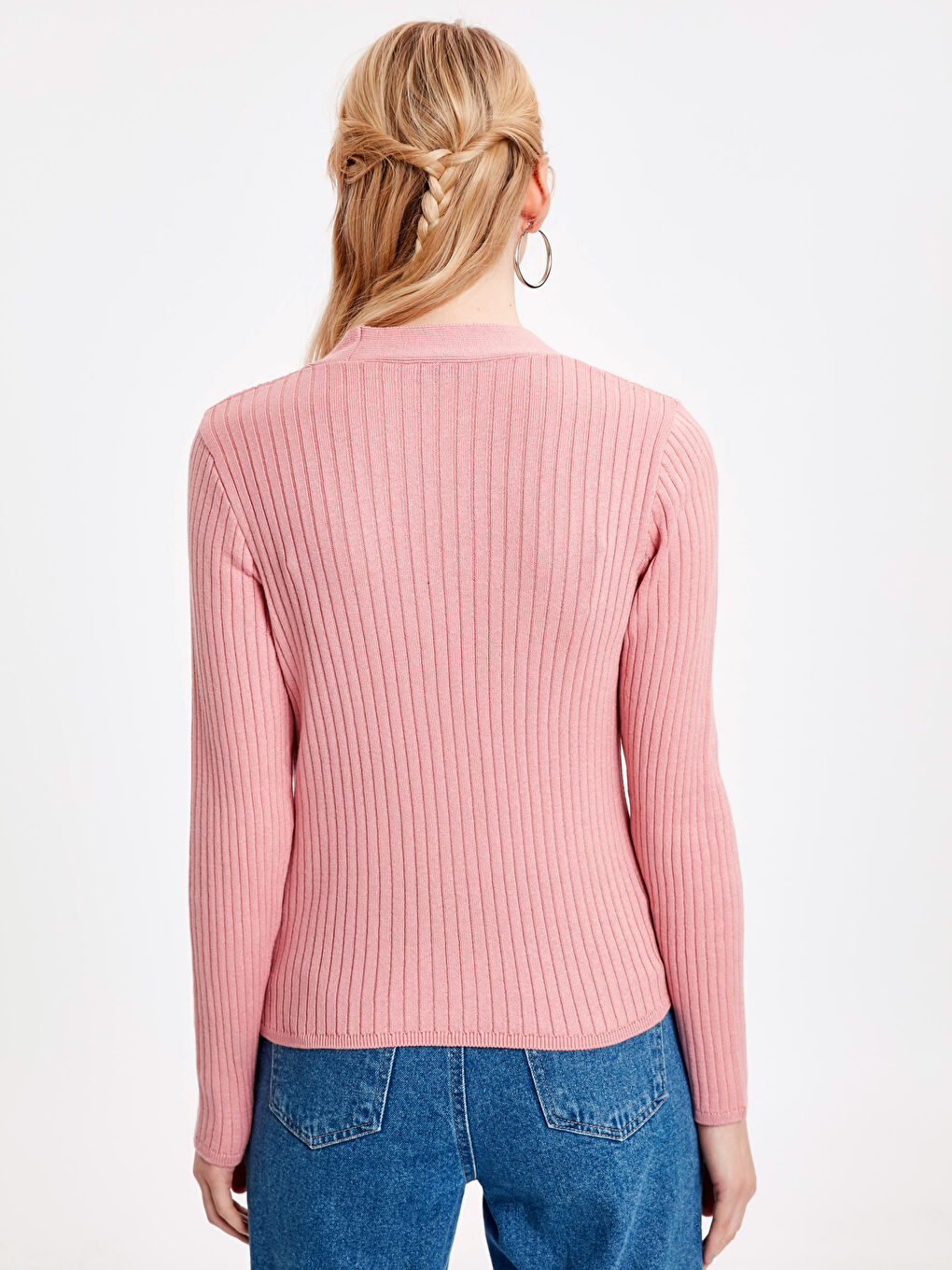 سترة تريكو كول مدور نساء-1