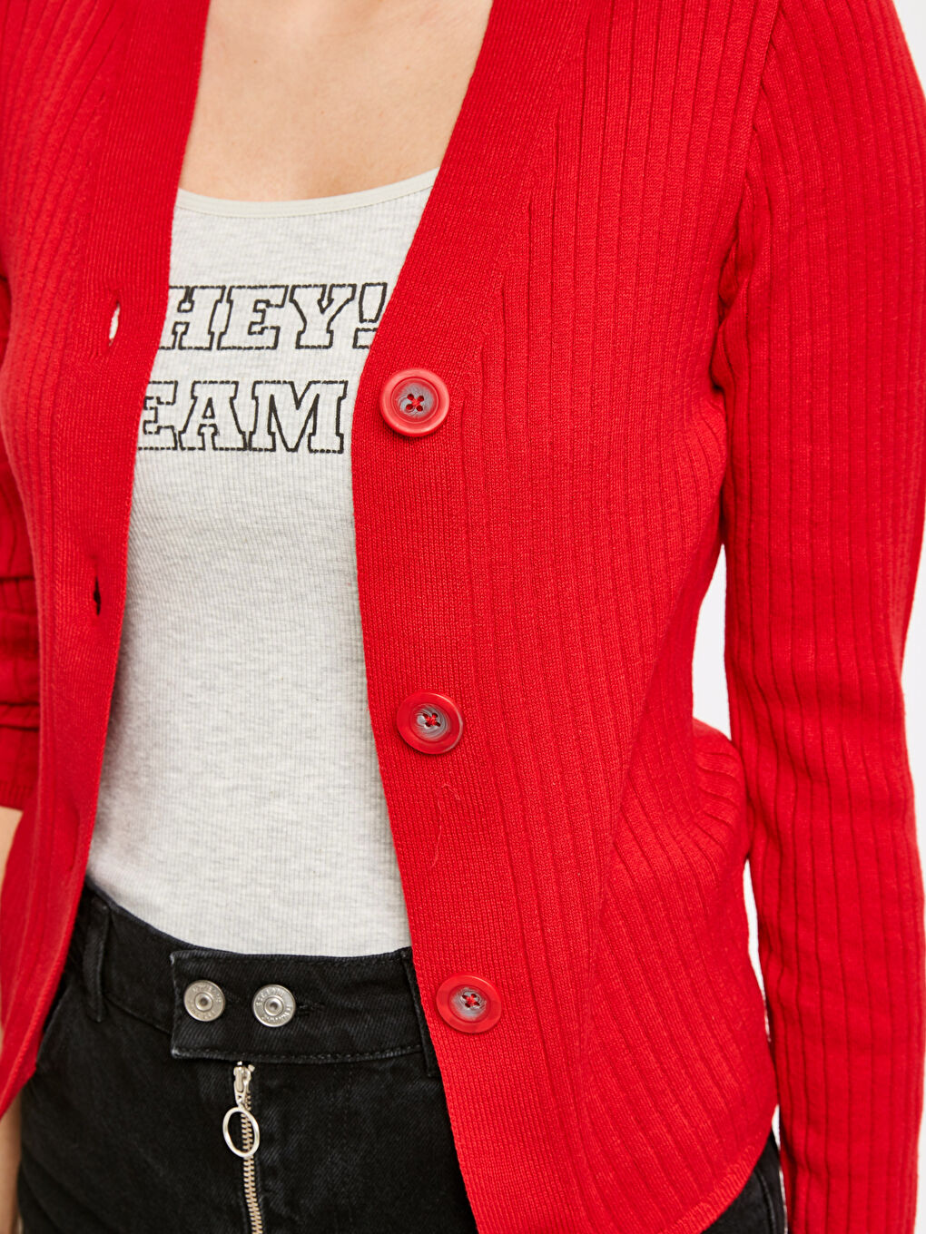 Crew Neck Women's Knitwear Cardigan-3