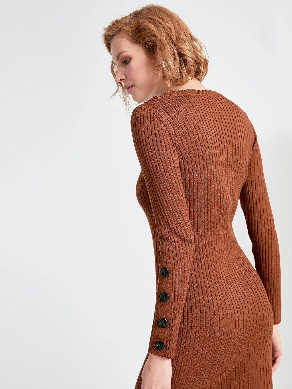 Crew Neck Long Sleeve Women's Dress