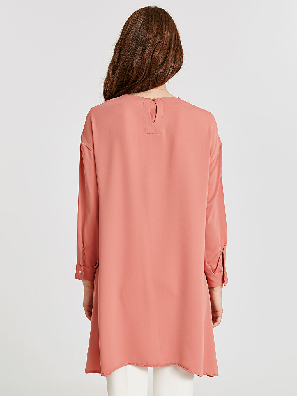 Tunique en Crêpe à Manches Longues pour Femmes-2