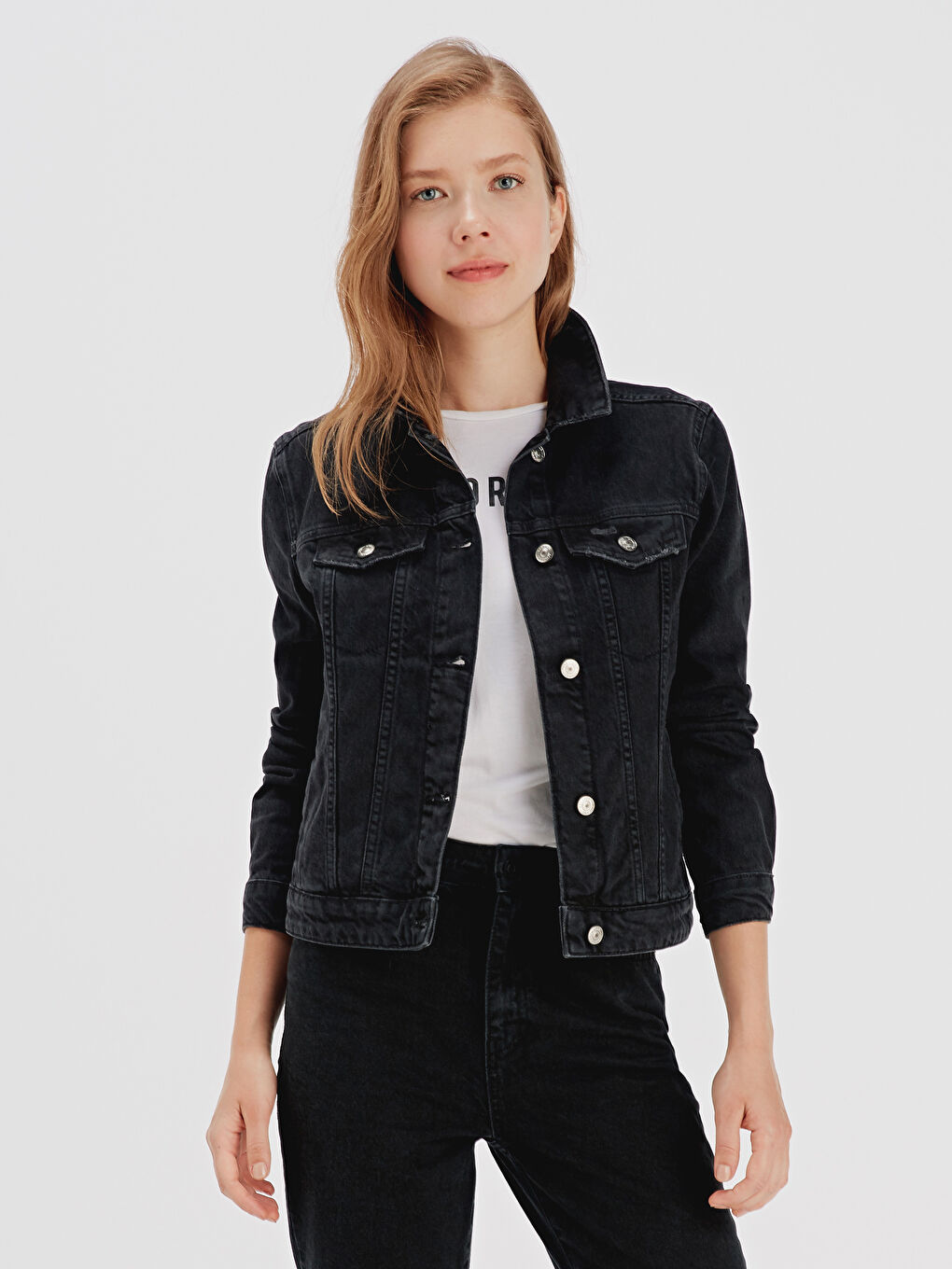 Siyah Rodeo Jean Ceket-1