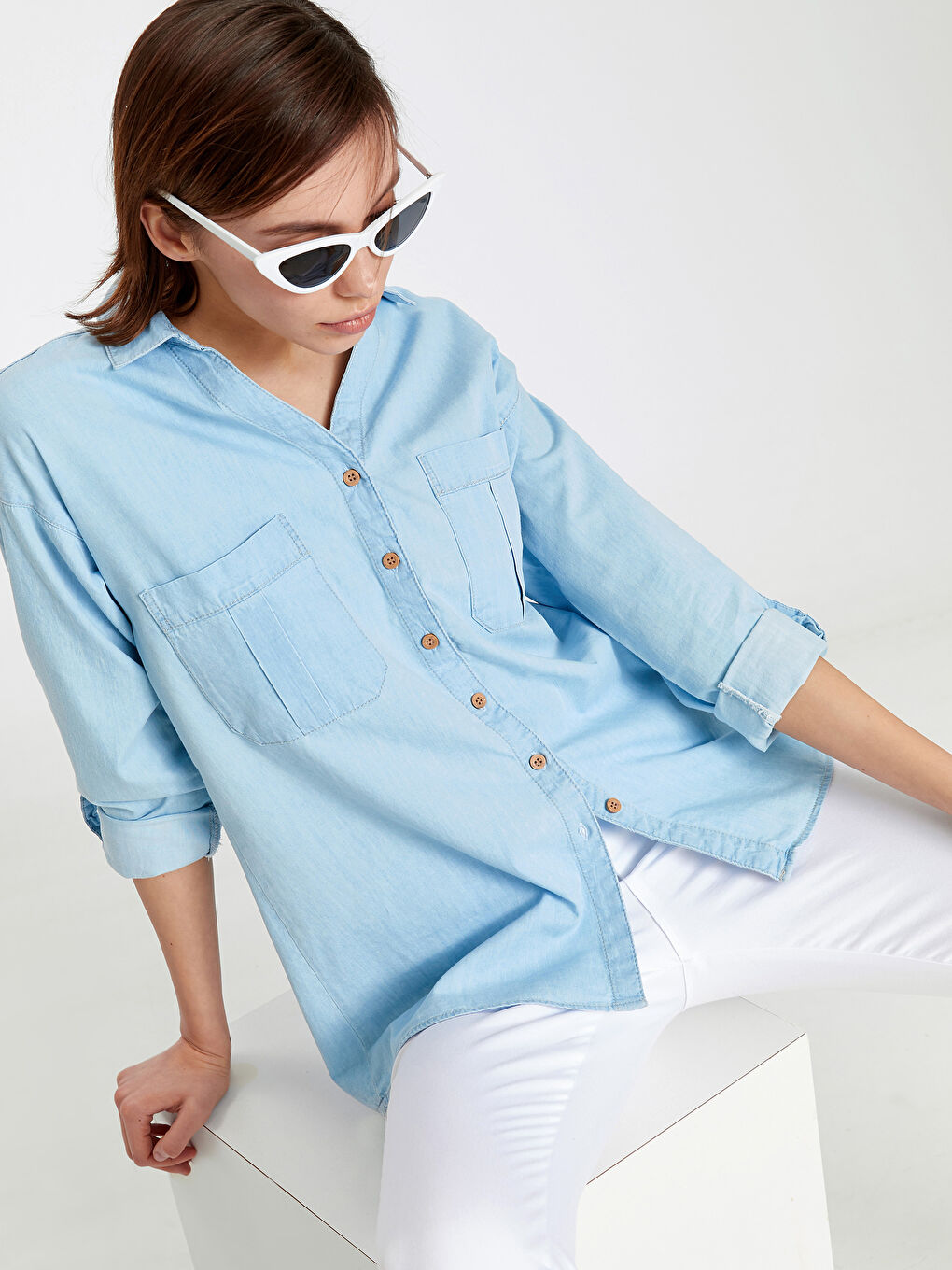 Standard Fit Women's Jean Shirt