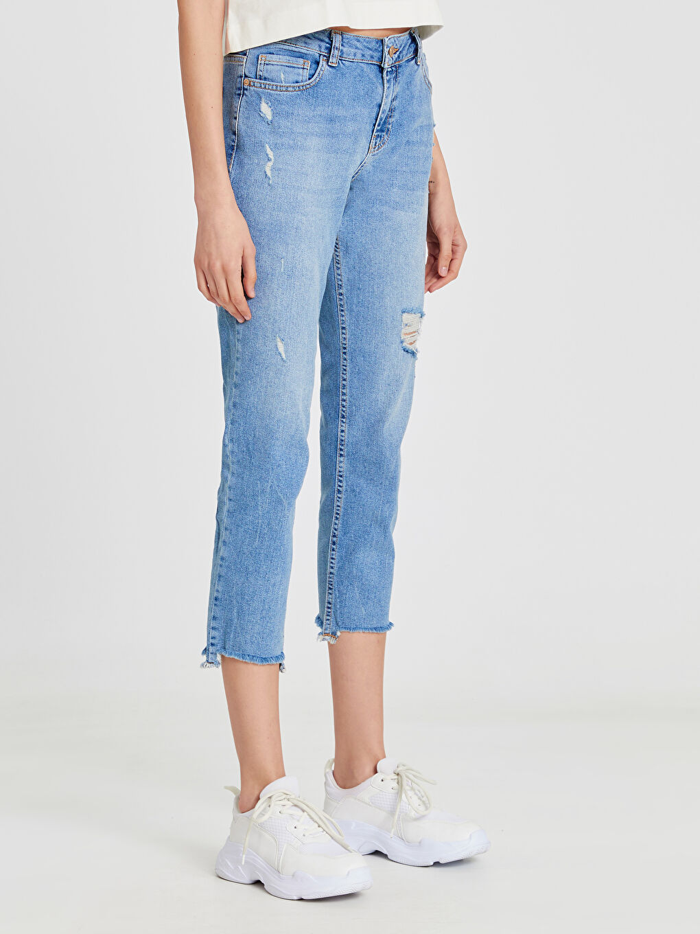 İndigo Boyfriend Kadın Jean Pantolon-2