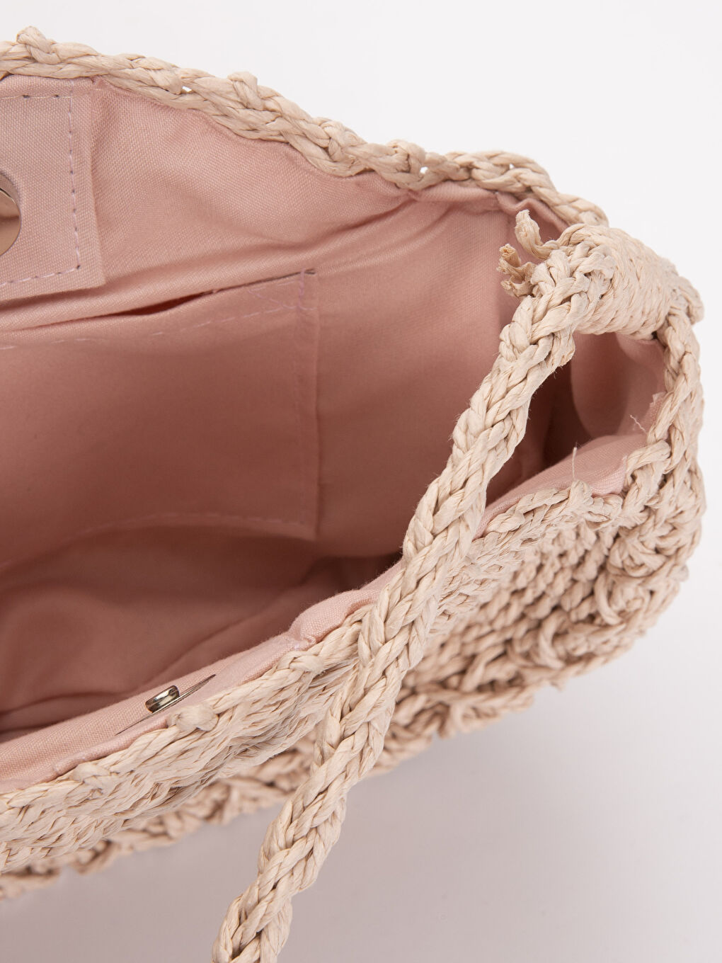 Bej Hasır Omuz Çantası-2