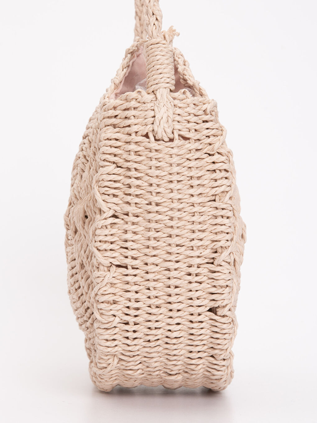 Bej Hasır Omuz Çantası-3