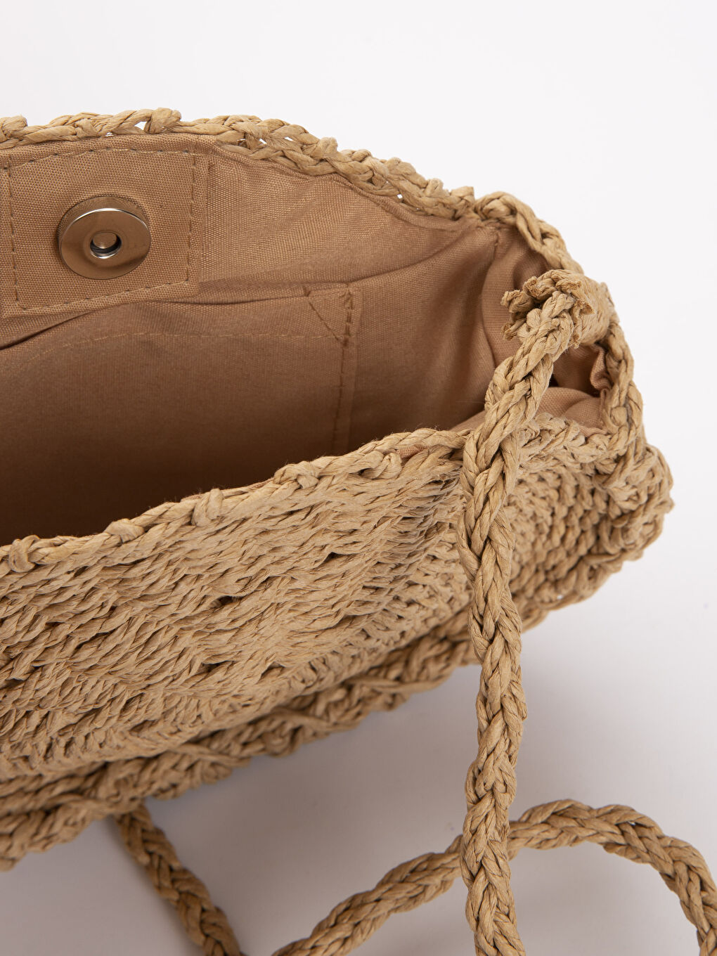 Kahverengi Hasır Omuz Çantası-3