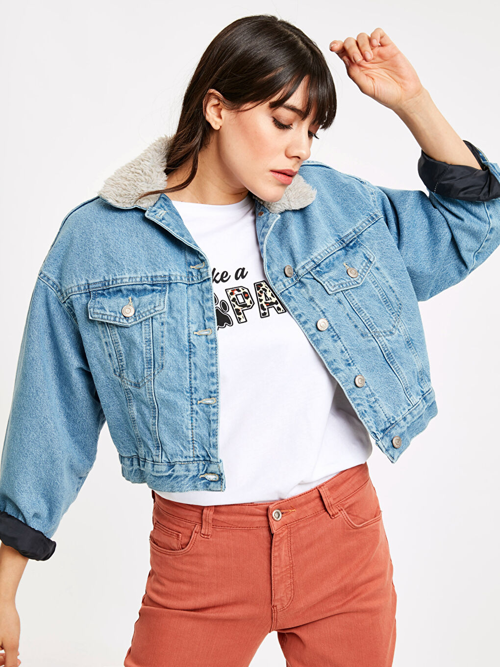 Açık İndigo Rodeo Jean Ceket