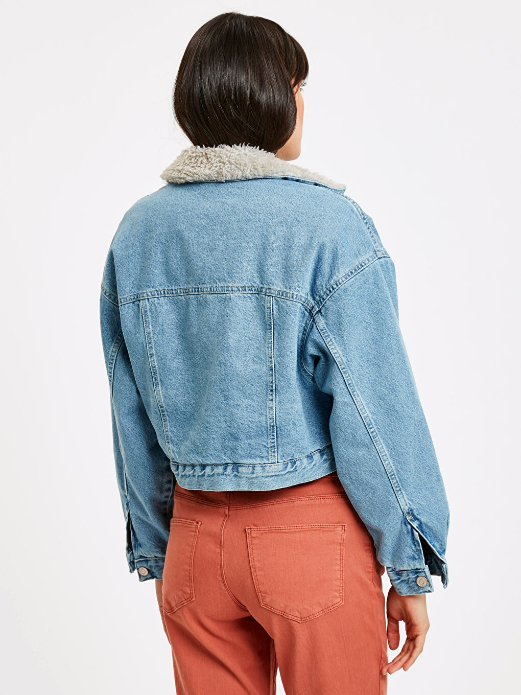 Açık İndigo Rodeo Jean Ceket-1