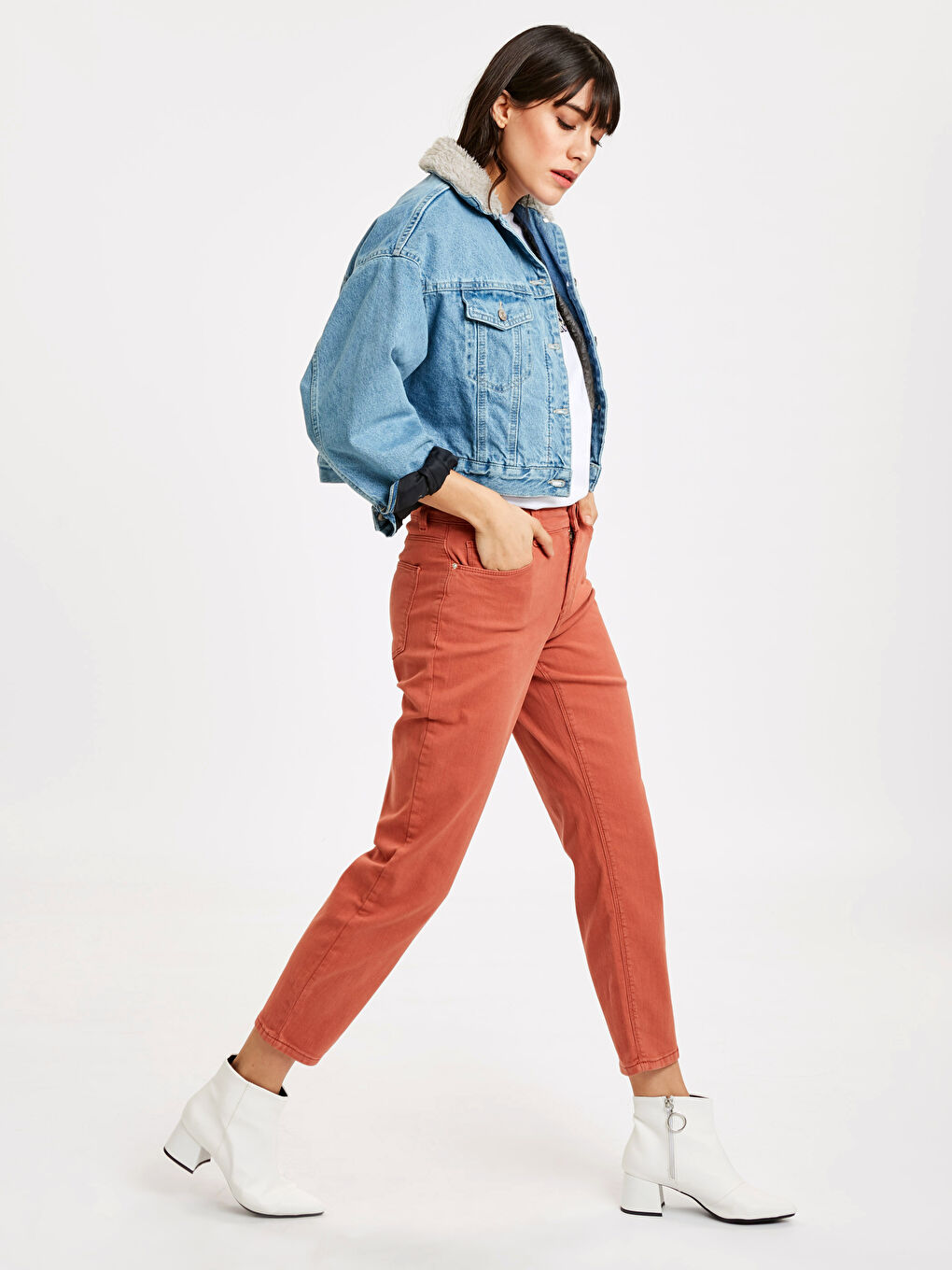 Açık İndigo Rodeo Jean Ceket-2