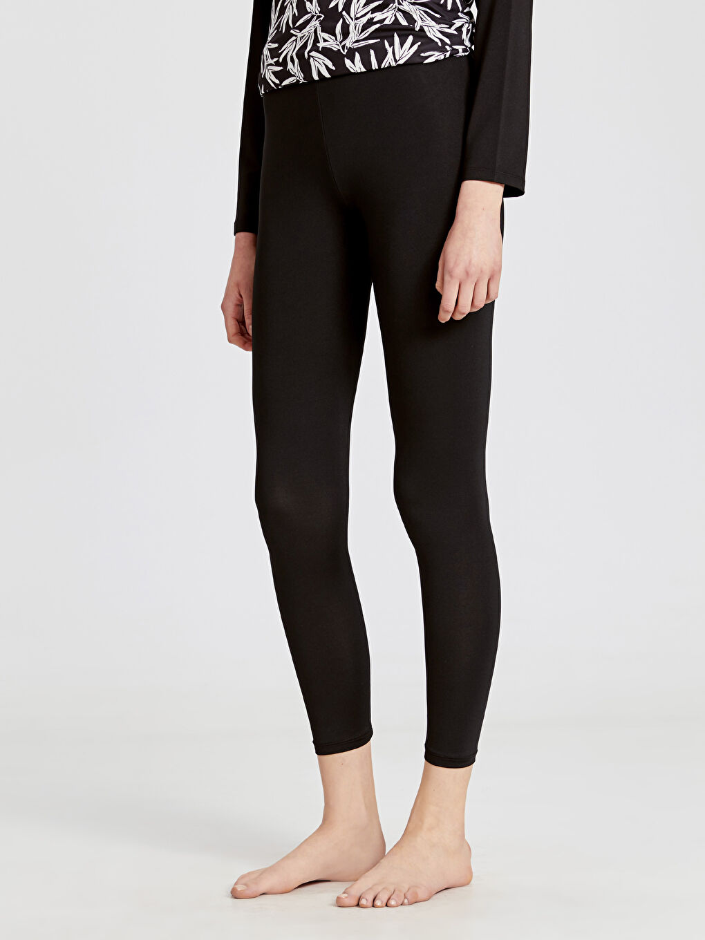 Siyah Tesettür Yüzme Tayt-3