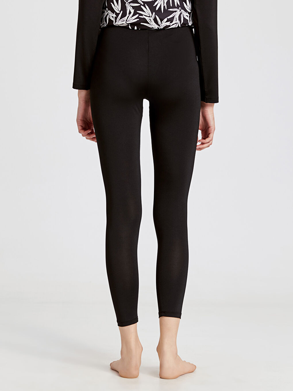 Siyah Tesettür Yüzme Tayt-4