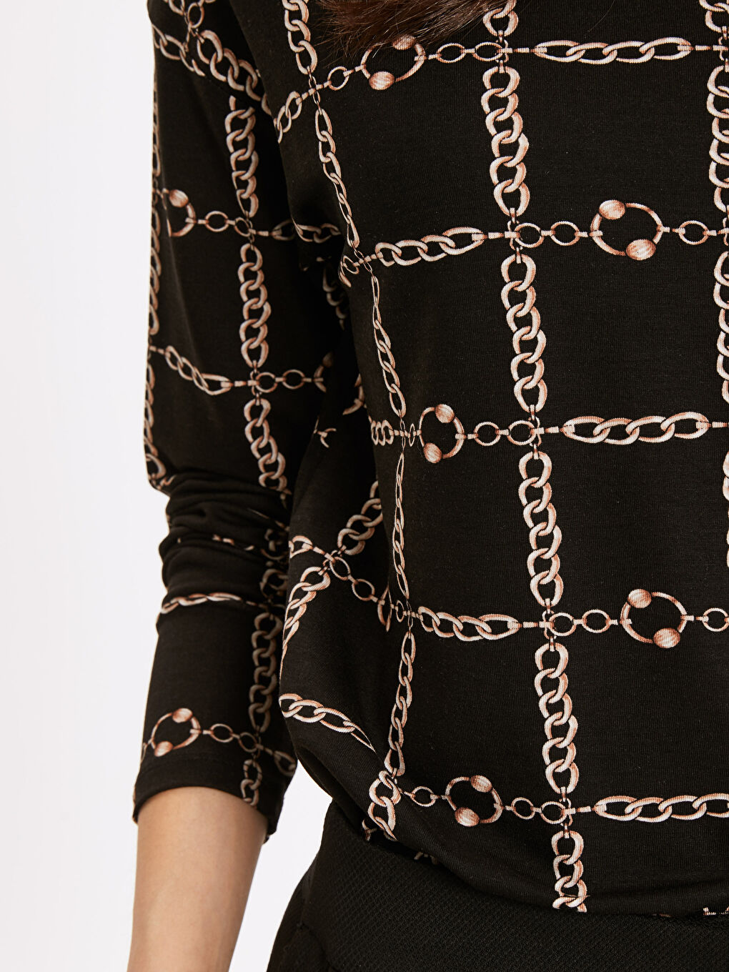 Lacivert Baskılı Tişört-3