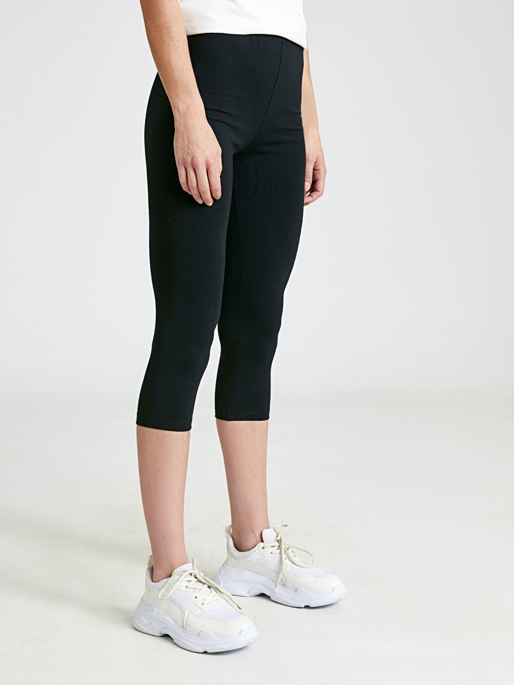 Leggings en Coton Longueur Capri pour Femmes-2