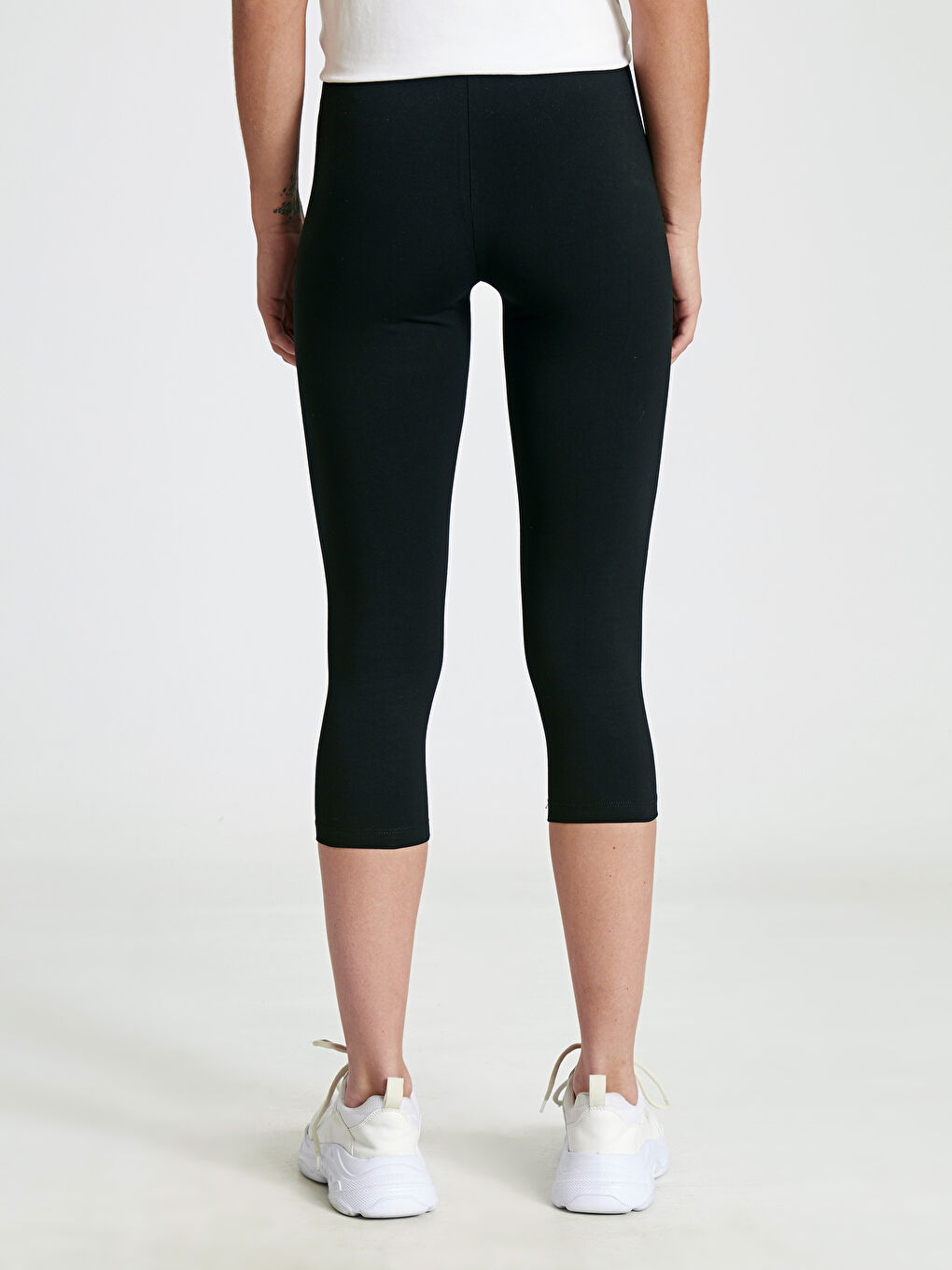Leggings en Coton Longueur Capri pour Femmes-3