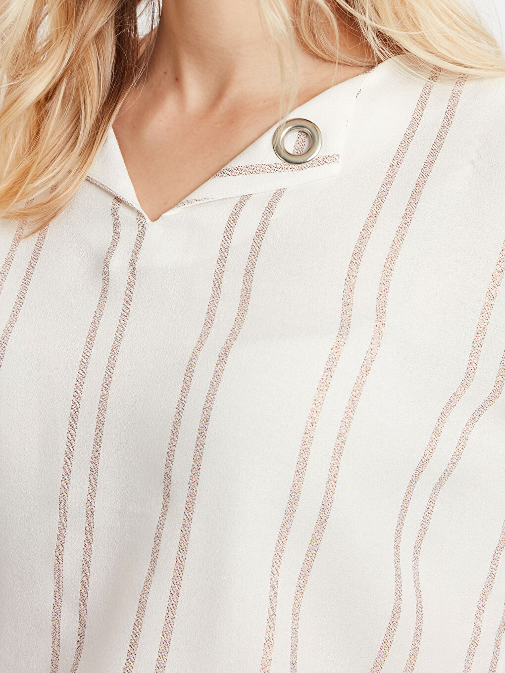 Pembe Çizgili Bluz-3