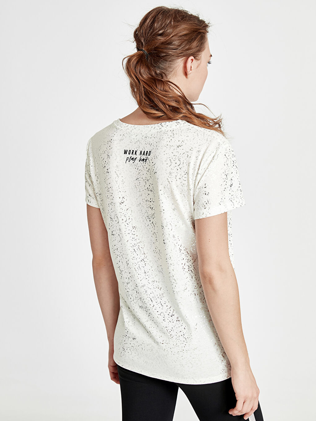 Woman ECRU Sports T-Shirt-3