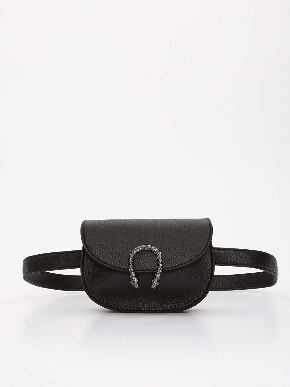 Siyah Deri Görünümlü Çanta-4