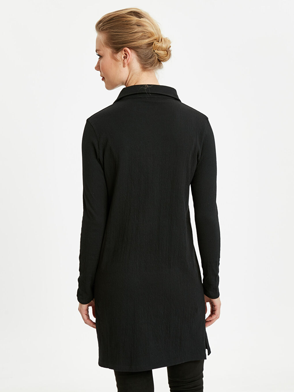 LCWAIKIKI Basic Schlichte Langarm Damen Hemd-Tunika -9SM797Z8-CVL