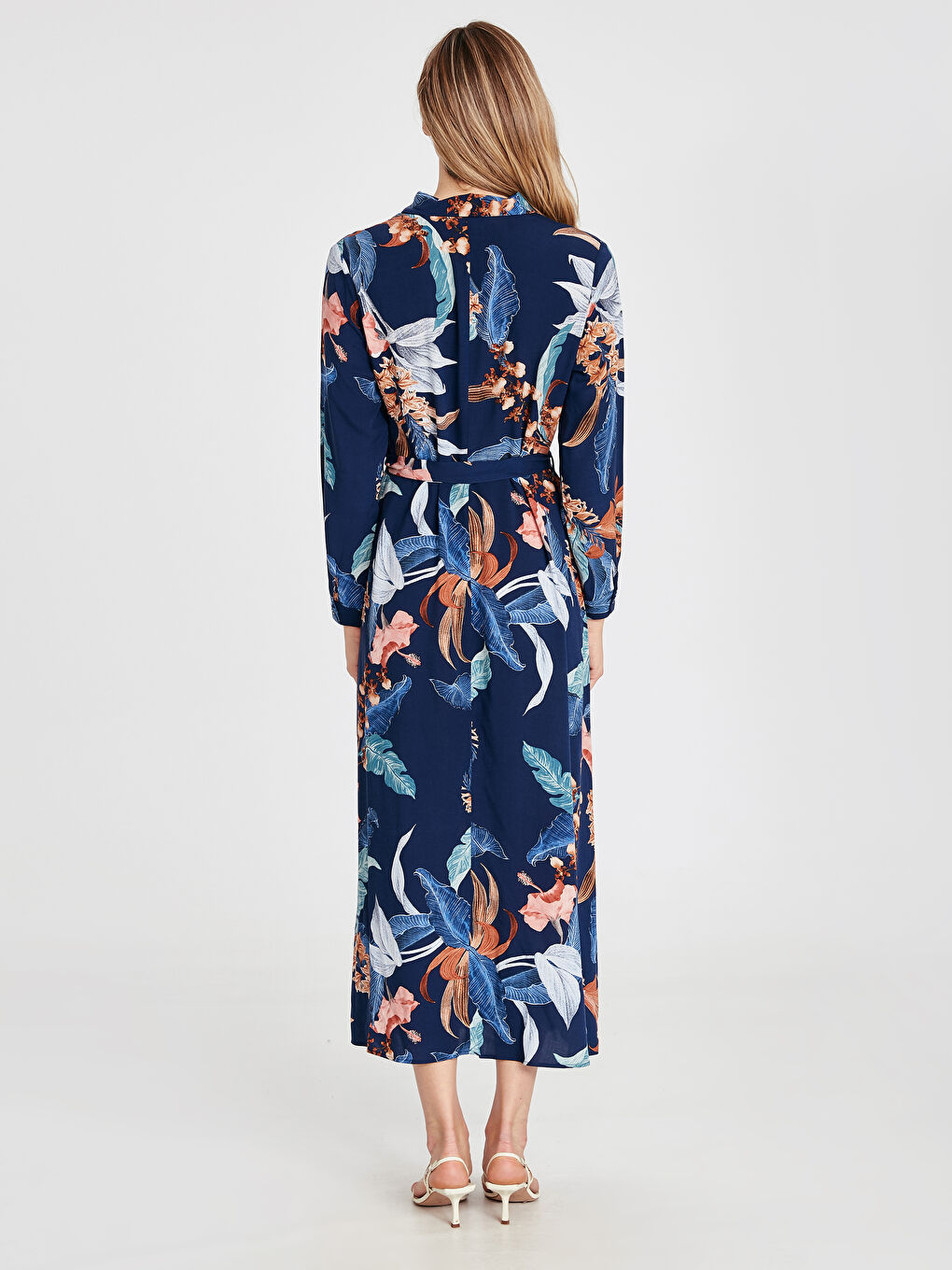 Robe Chemise à Manches Longues pour Femmes Coupe Standard-1