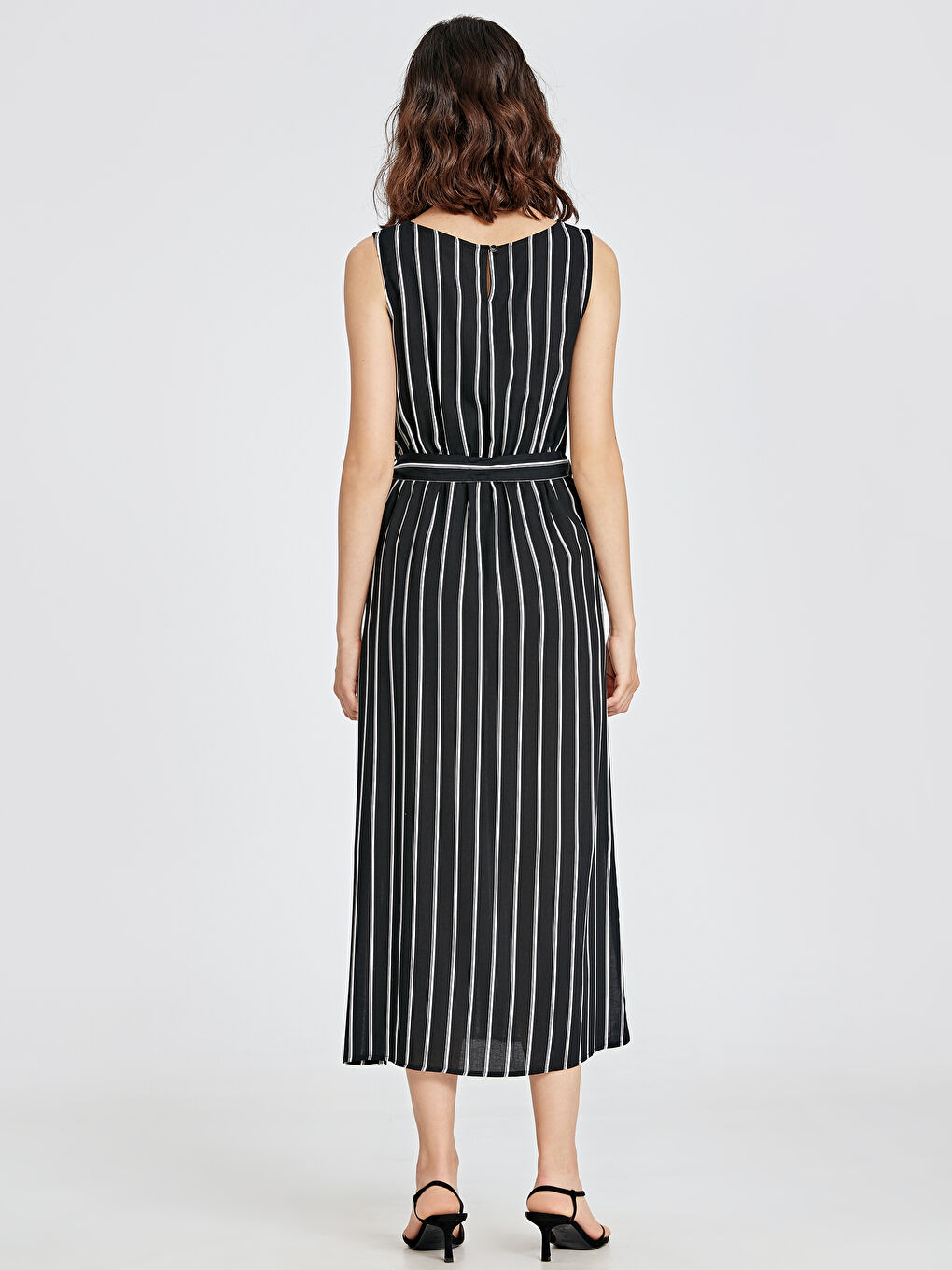 Siyah Çizgili Elbise-2