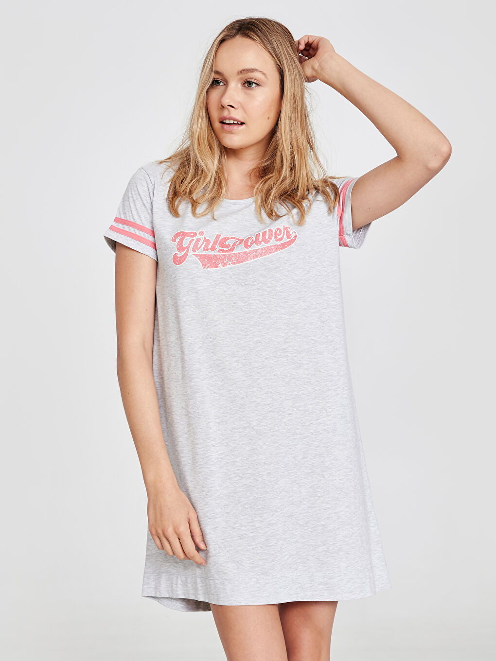 Gri Melanj Gecelik-1