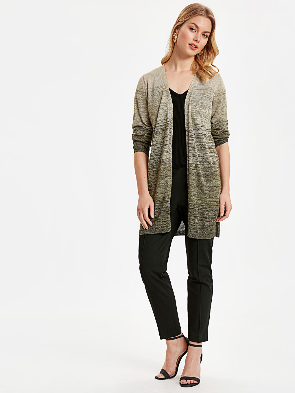 Woman KHAKI Cardigan-2
