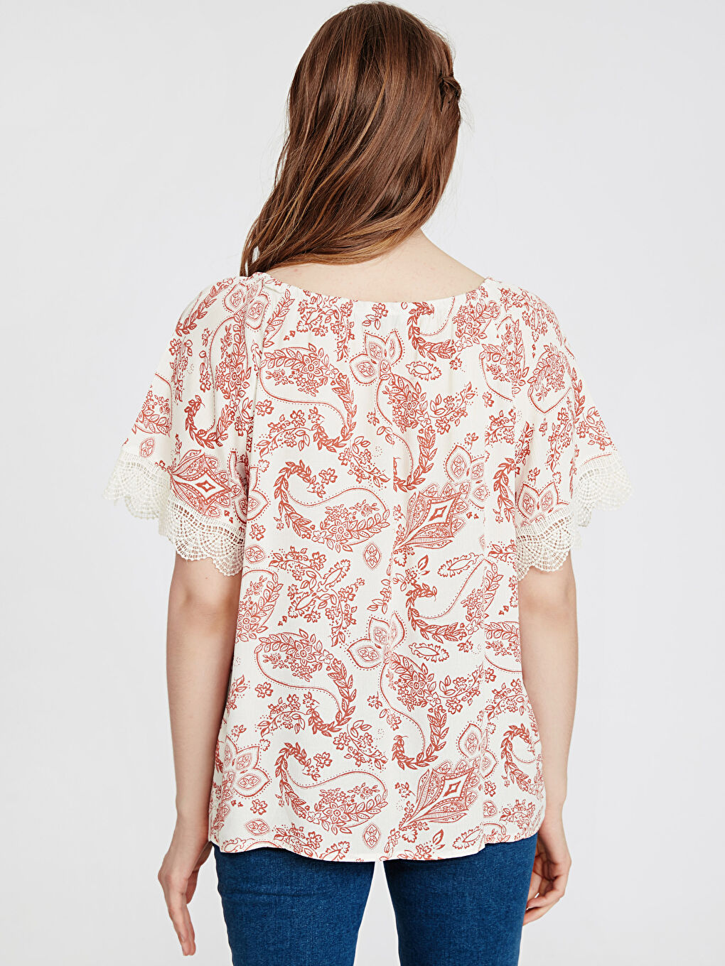 بلوزة نساء بكم قصير بقصة عادية-2