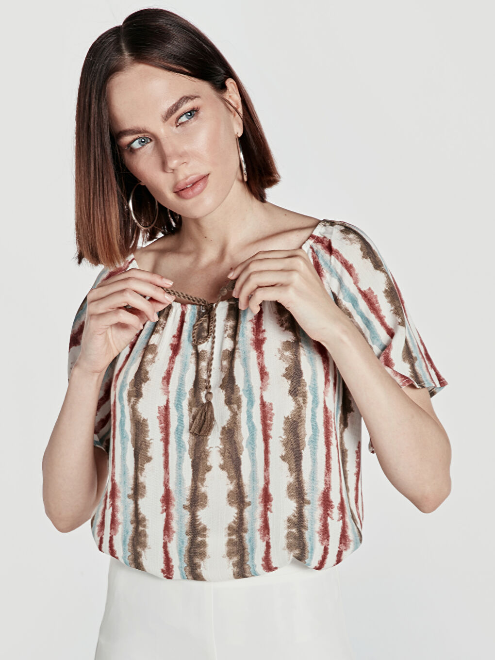 بلوزة كاكي امرأة-1