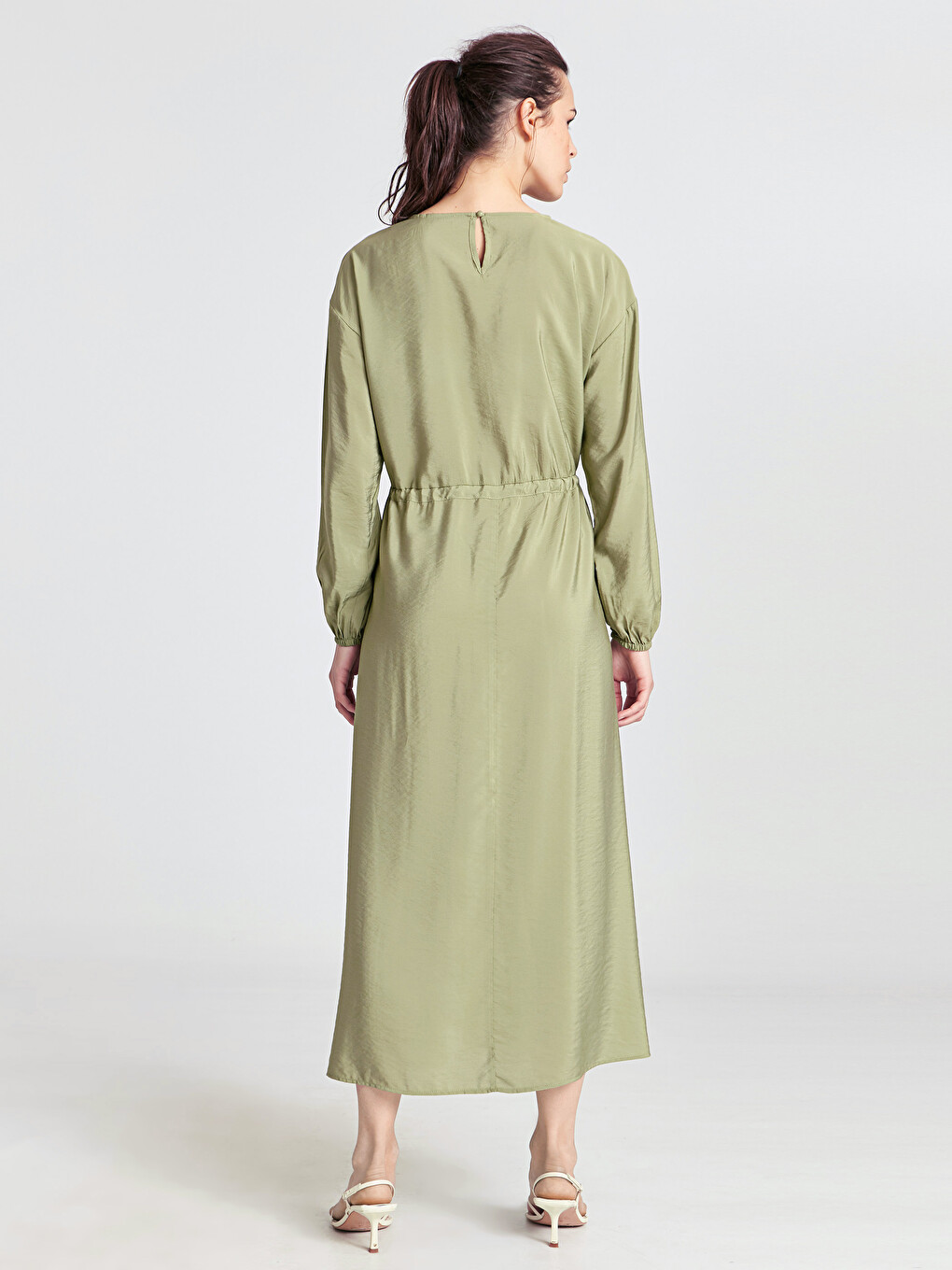 Rochie cămașă Verde Femeie-2