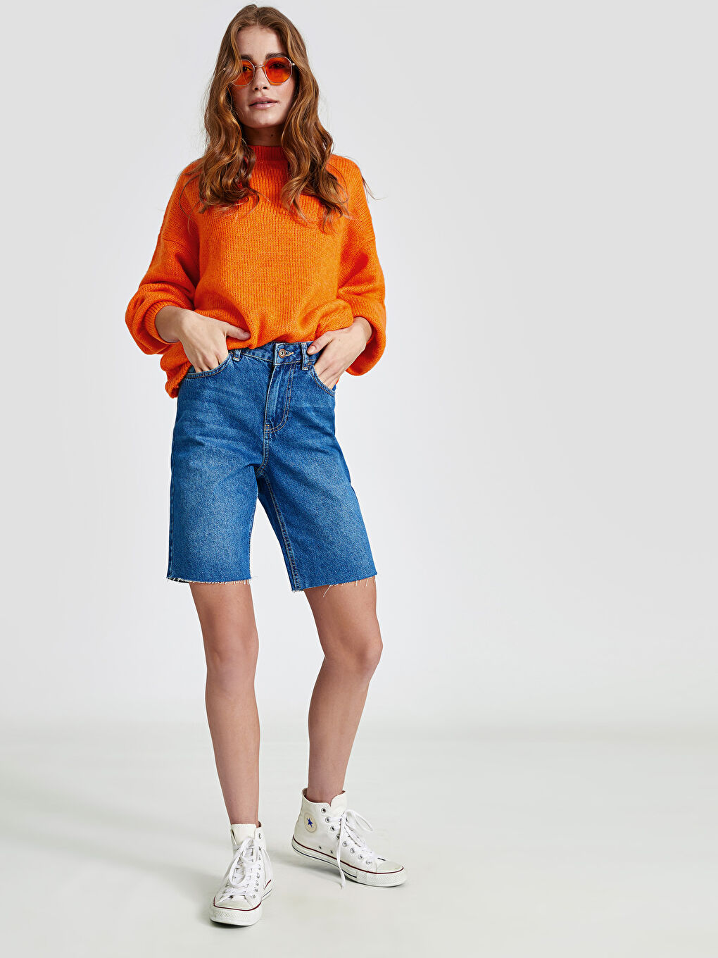 İndigo Kadın Jean Bermuda Şort-1