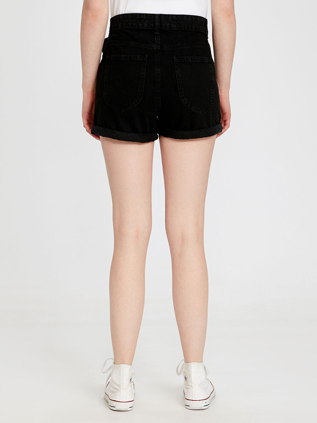 Mom Fit Belt Women's Jean Shorts-2