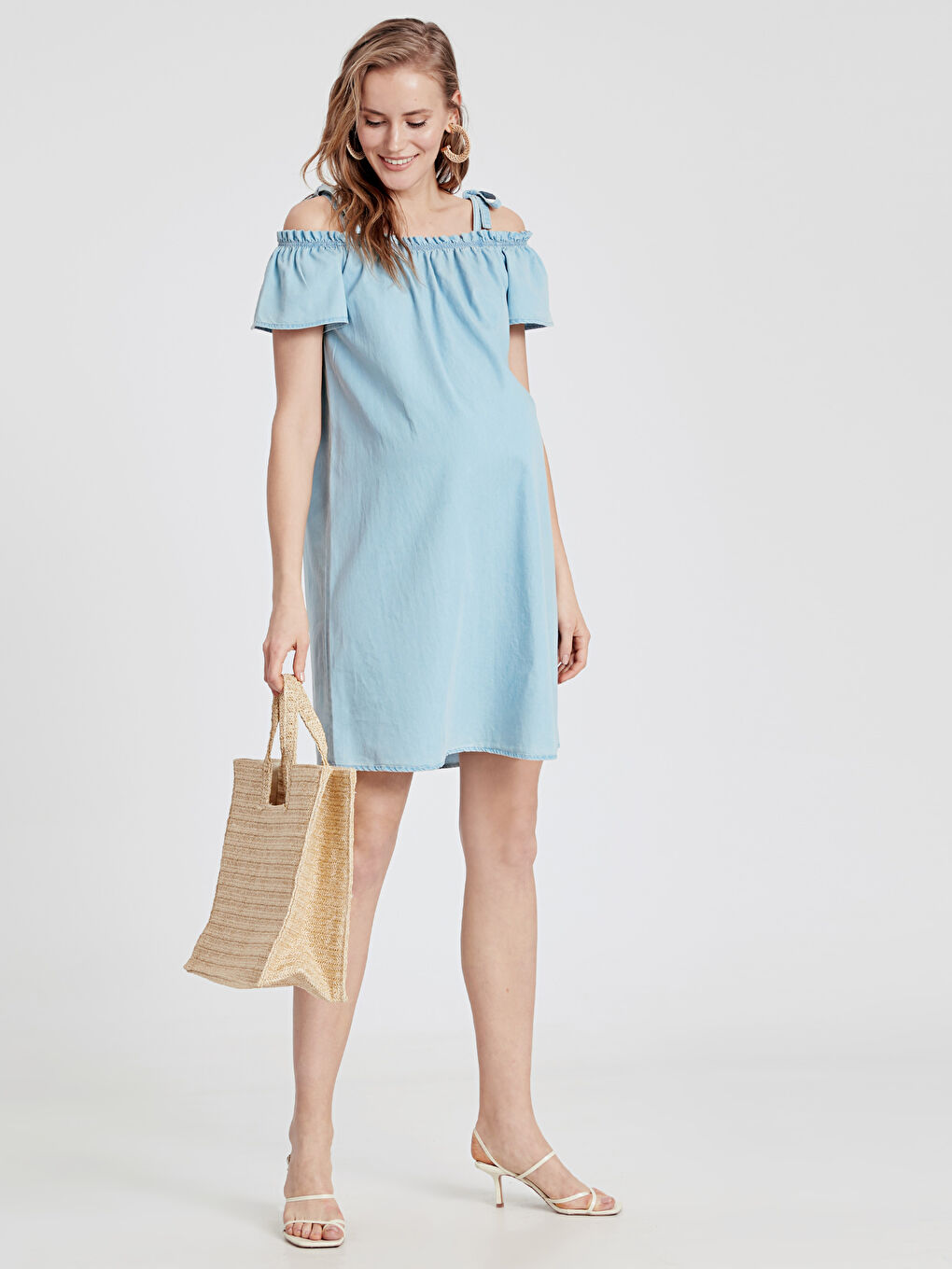 İndigo Kadın Jean Elbise-1